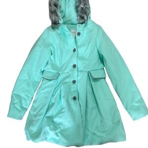 Kids Cat & Jack Hooded Coat with Faux Fur Trim